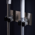 Soporte Adhesivo Doble para Escobas
