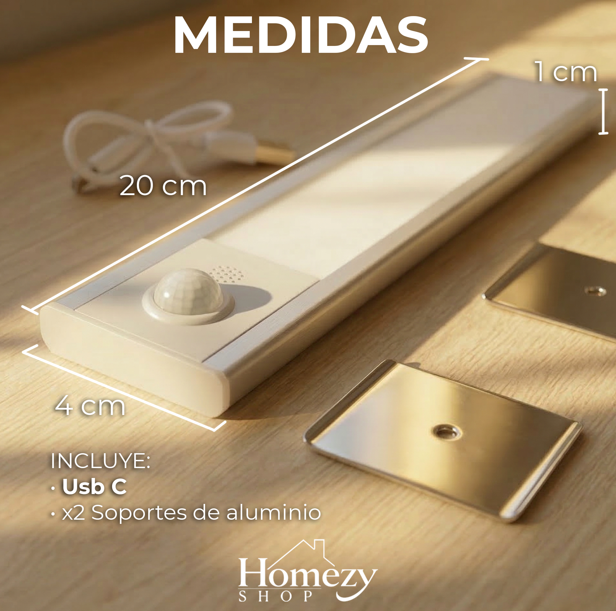 Luz Con Sensor De Movimiento Homezy